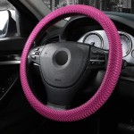 Silikonowy pokrowiec na kierownice - Sharpy - 38cm - Różowy