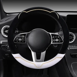 Pokrowiec na kierownice - Bear - 38cm - Biały