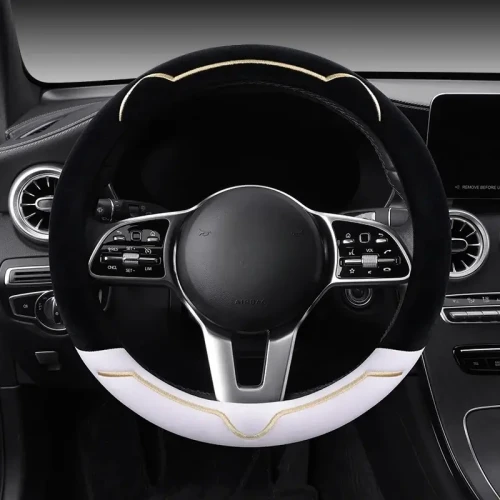 Pokrowiec na kierownice - Bear - 38cm - Biały.webp