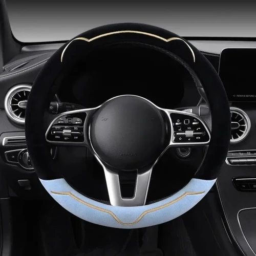 Pokrowiec na kierownice - Bear - 38cm - Błękitny.webp