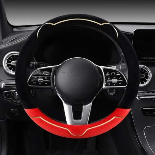 Pokrowiec na kierownice - Bear - 38cm - Czerwony.webp