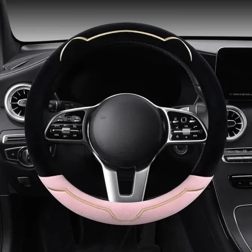 Pokrowiec na kierownice - Bear - 38cm - Różowy.webp