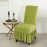 Aksamitny pokrowiec na krzesło z falbaną - Be Yourself