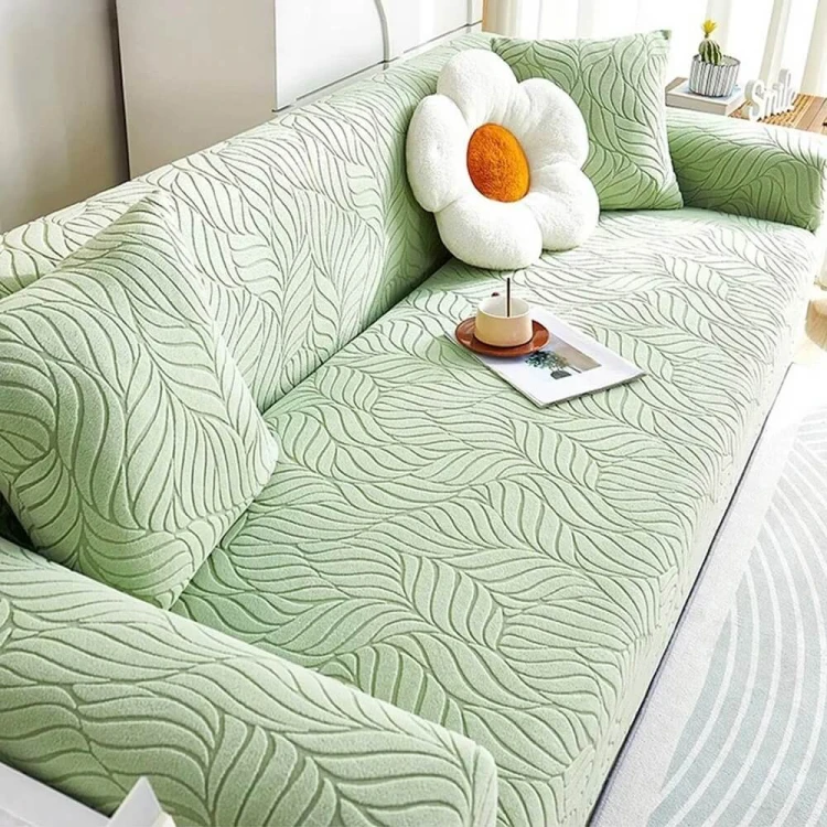 ŻAKARDOWY POKROWIEC NA KANAPĘ - SOFĘ - Wavelet - Matcha.jpg