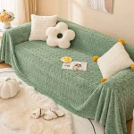 Narzuta na kanapę - Flowy - Zielony