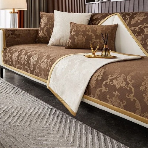 Uniwersalna narzuta na narożnik - kanapę - fotel - Royal - Brązowy.jpg