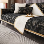 Uniwersalna narzuta na narożnik - kanapę - fotel - Royal - Czarny