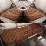 Welurowe pokrowce na siedziska foteli samochodowych przód i tył - Caro - KAWOWY