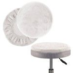 Aksamitny pokrowiec na taboret okrągły - Balanced