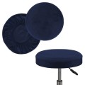 Aksamitny pokrowiec na taboret okrągły - kratka - Kon.jpeg