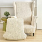 POKROWIEC NA FOTEL USZAK - ŻAKARDOWY - storto - Beżowy