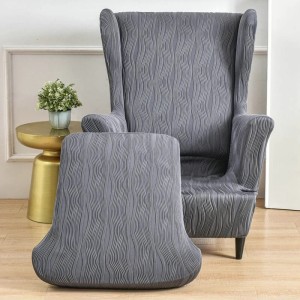 POKROWIEC NA FOTEL USZAK - ŻAKARDOWY - storto - Ciemnoszary