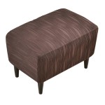 Pokrowiec na podnóżek pufę żakardowy prostokątny - storto - Kawowy