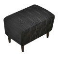 Pokrowiec na podnóżek pufę żakardowy prostokątny - storto - Czarny.jpeg