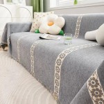 Narzuta na kanapę - Blossom - Szary