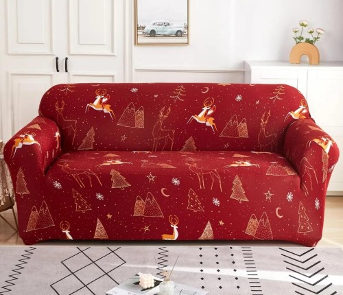 Świąteczny pokrowiec na kanapę - sofę - Festive Gold Elegance.jpeg
