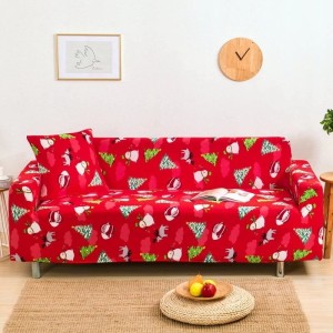 Świąteczny pokrowiec na kanapę - sofę - Festive Red Delight