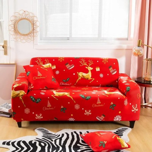 Świąteczny pokrowiec na kanapę - sofę - Reindeer Dreams.jpeg