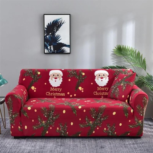 Świąteczny pokrowiec na kanapę - sofę - Santa's Woodland Joy.jpeg
