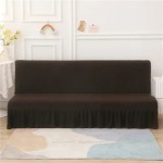 Pokrowiec na wersalkę finkę długi z falbanką - Czarna Kawa