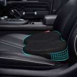 Poduszka na fotel samochodowy - poprawia posture - reguluje ból pleców - memory foam - czarny 