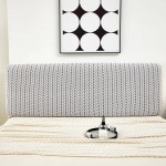 Żakardowy pokrowiec na zagłówek - oparcie łóżka - Vireta - Szary