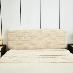 Żakardowy pokrowiec na zagłówek - oparcie łóżka - Storto - Pomarańczowy