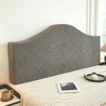 Żakardowy pokrowiec na zagłówek - oparcie łóżka - Floridale - Szary