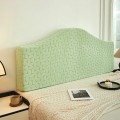 Żakardowy pokrowiec na zagłówek - oparcie łóżka - Leafelle - Zielony.jpeg