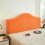 Żakardowy pokrowiec na zagłówek - oparcie łóżka - Wavora - Pomarańczowy