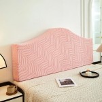 Żakardowy pokrowiec na zagłówek - oparcie łóżka - Wavora - Różowy