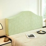 Żakardowy pokrowiec na zagłówek - oparcie łóżka - Wavora - Zielony