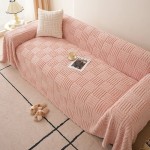 Narzuta na kanapę - Gridweave - Różowy