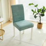 Żakardowy pokrowiec na krzesło - drabinka - LINEN GREY