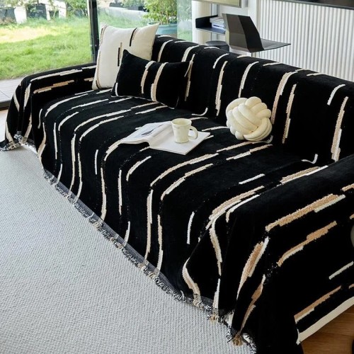Narzuta na kanapę - Glittero - Czarny.jpeg