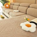 Żakardowy pokrowiec na siedzisko narożnika - Regalia - Brązowy.jpeg