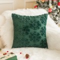 Świąteczna poszewka na poduszke - żakardowa - snow - Zielony.jpg