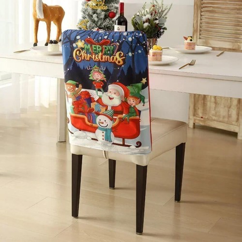 Świąteczny pokrowiec na oparcie krzesła - Feliz.jpg