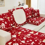 Świąteczny pokrowiec na siedzisko narożnika - kanapy - Rudolph