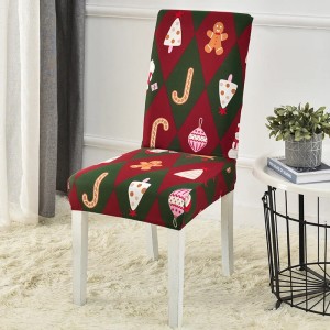 Świąteczny pokrowiec na krzesło - Candy Cane Christmas