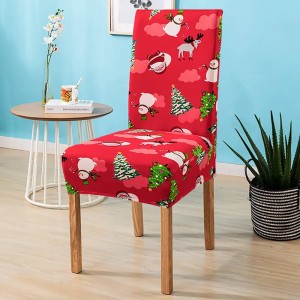 Świąteczny pokrowiec na krzesło - Festive Red Delight