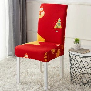 Świąteczny pokrowiec na krzesło - Golden Star Magic