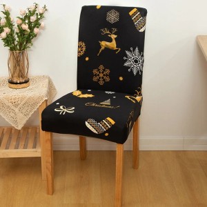 Świąteczny pokrowiec na krzesło - Winter Reindeer Bliss