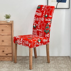 Świąteczny pokrowiec na krzesło - Cadeau II