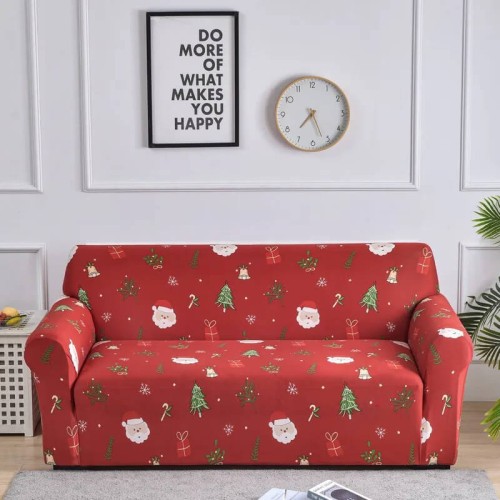 Świąteczny pokrowiec na kanapę - sofę z falbaną - Nikolaus.jpg