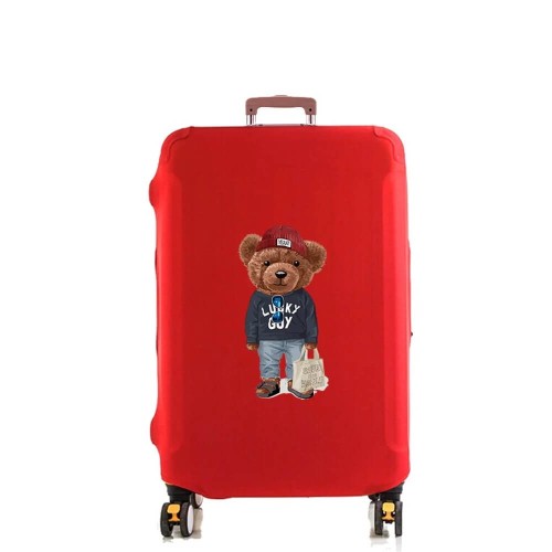 Elastyczny pokrowiec na walizkę - ShopBear - Czerwony.jpeg