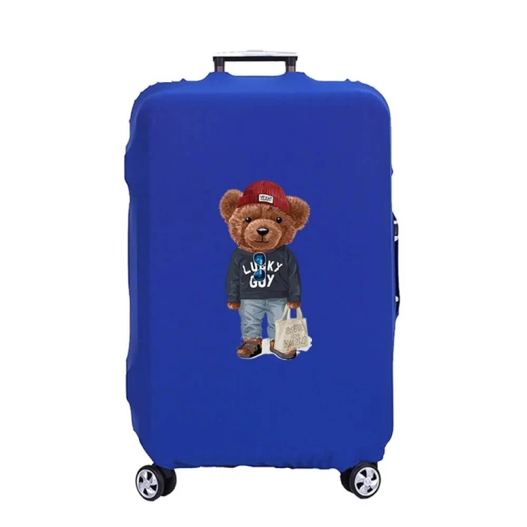 Elastyczny pokrowiec na walizkę - ShopBear - Niebieski.jpeg