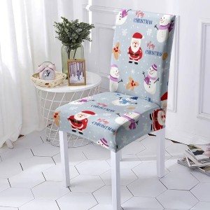 Świąteczny pokrowiec na krzesło - Frosty Santa