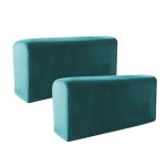 Aksamitne pokrowce na boki kanapy 2 szt. - Turkusowa Zieleń