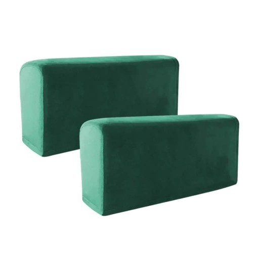 Aksamitne pokrowce na boki kanapy 2 szt. - Szmaragdowy.jpg
